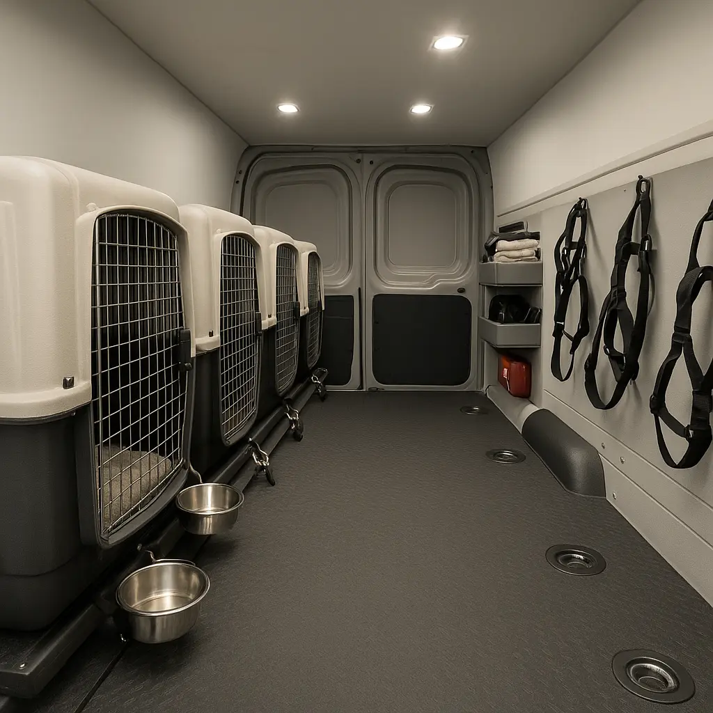 Vorbereiteter Tiertransport für Abhol- und Bringservice